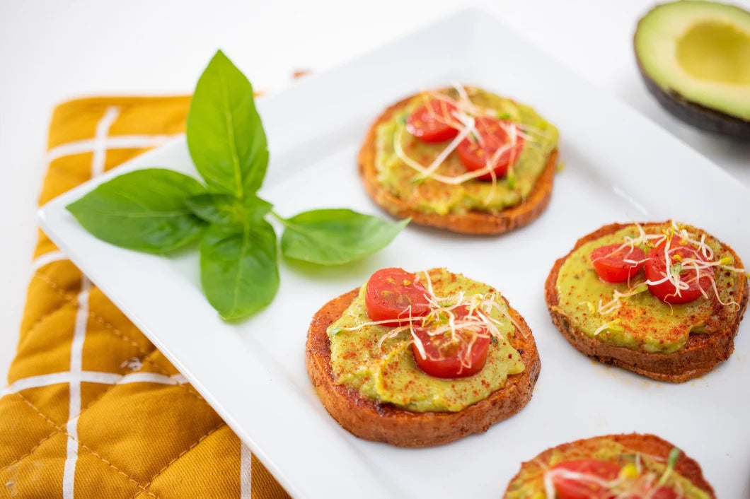 Bocados de batata y aguacate